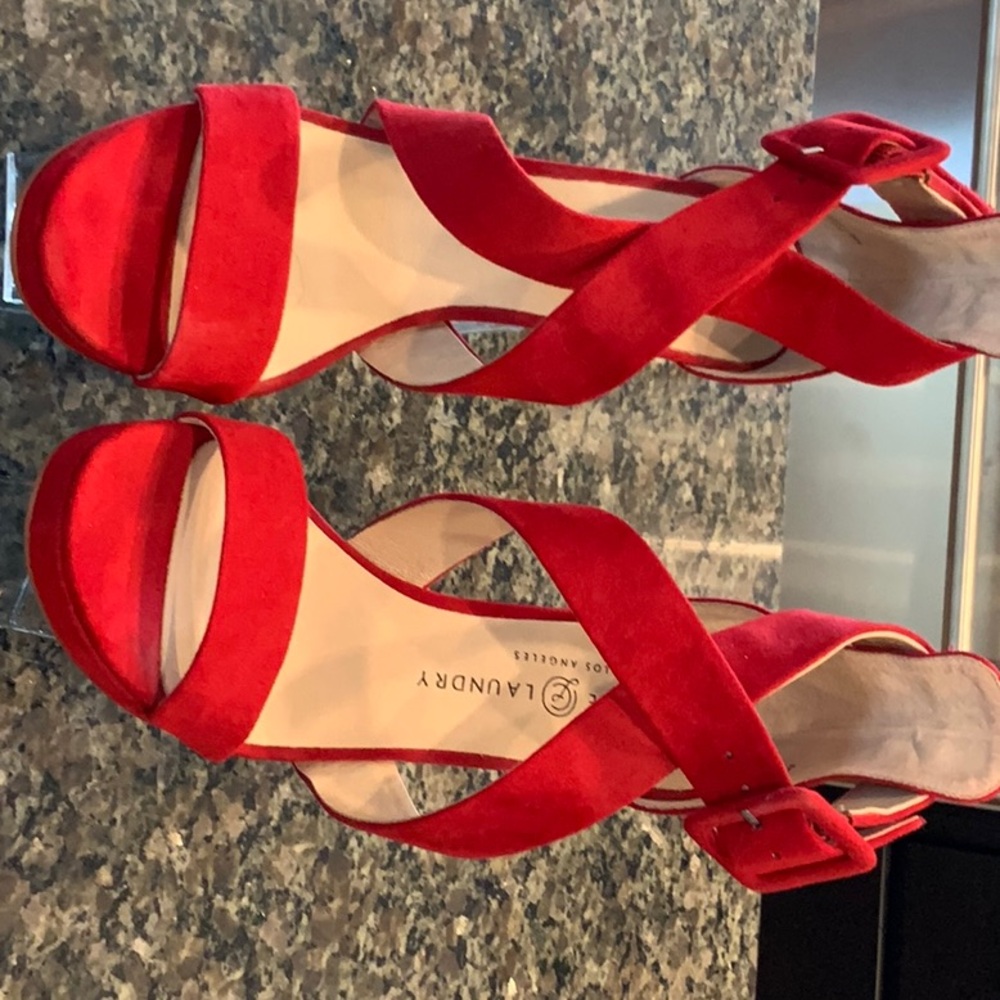 Laundry By Shelli Segal Women's Red Strappy Heels